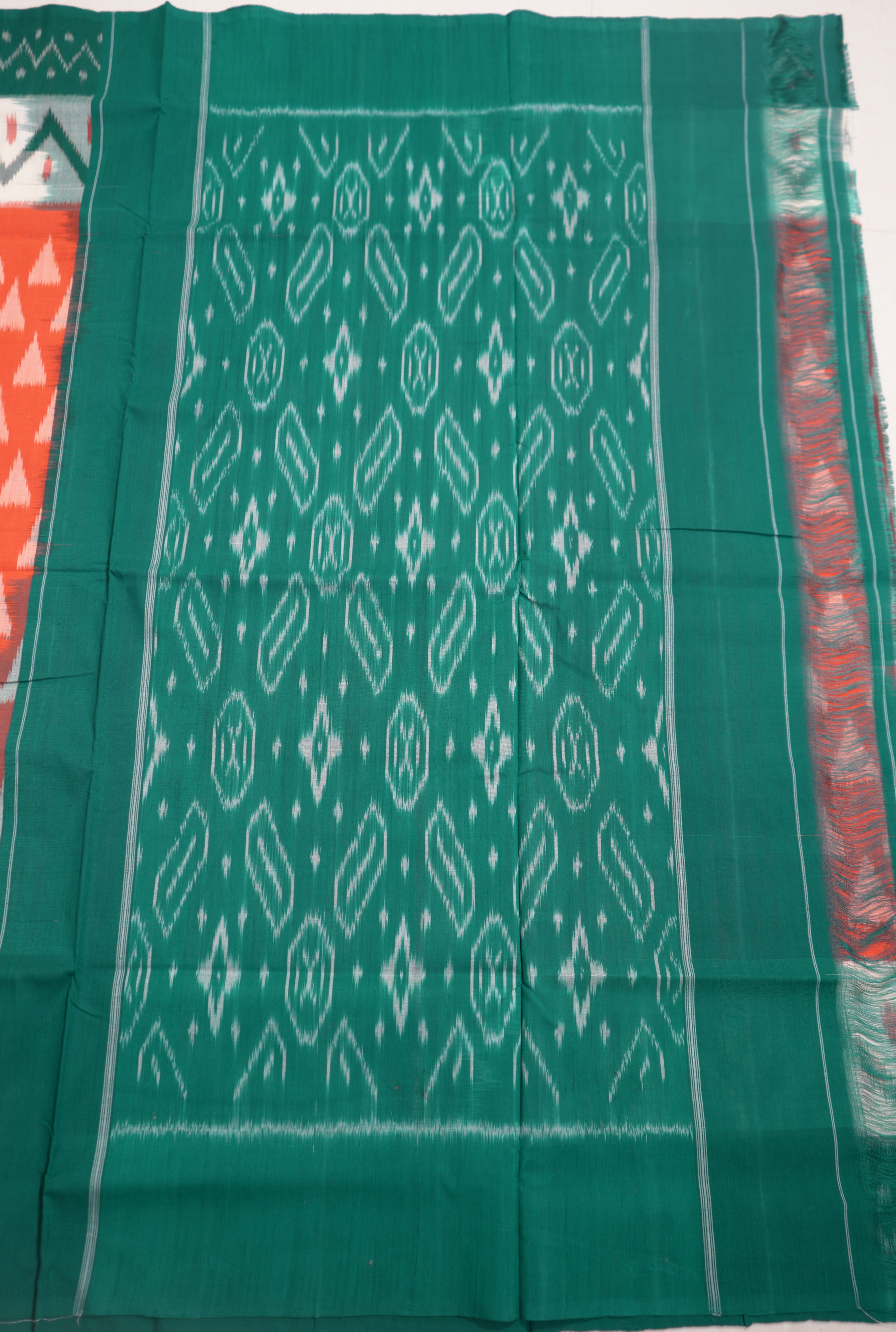 Multicolor - MERCERISED COTTON HANDLOOM POCHAMPALLY IKAT SAREE 02