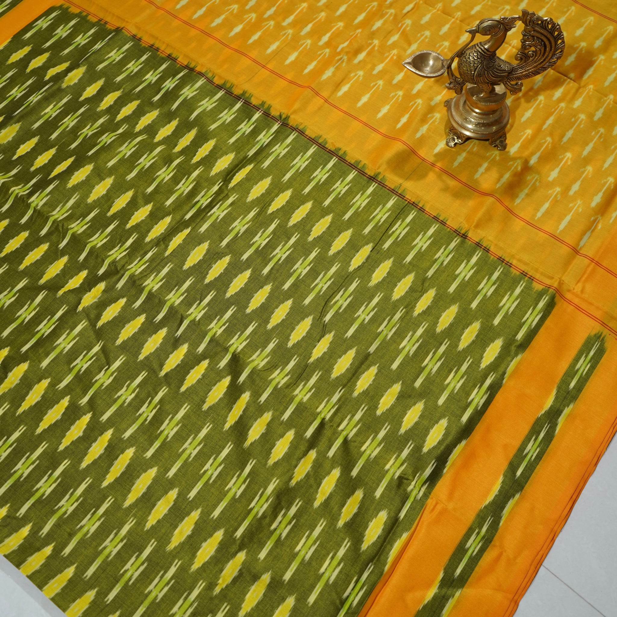 Multicolor - MERCERISED COTTON HANDLOOM POCHAMPALLY IKAT SAREE 06