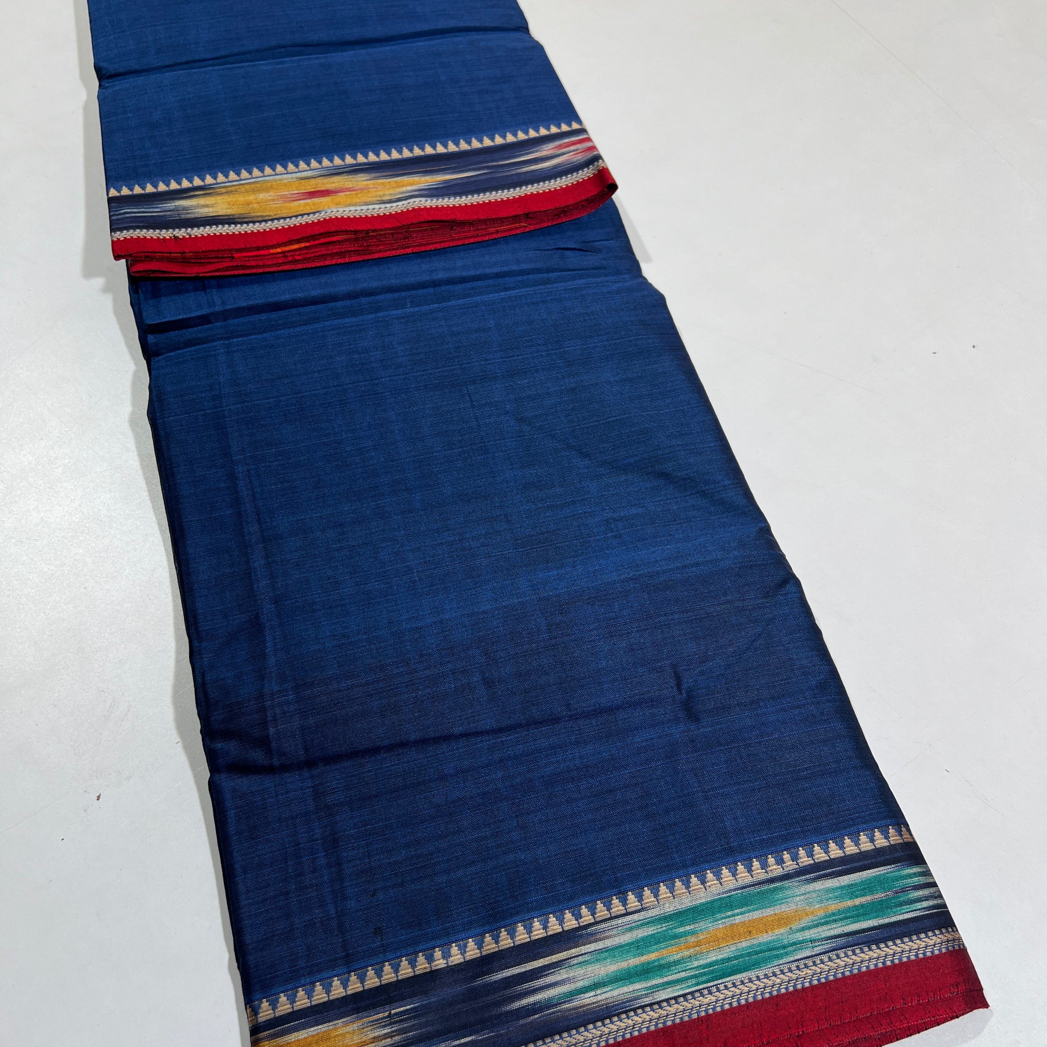 BLUE - NARAYANPETA COTTON  SAREE WITH TRADITIONAL BORDER 20