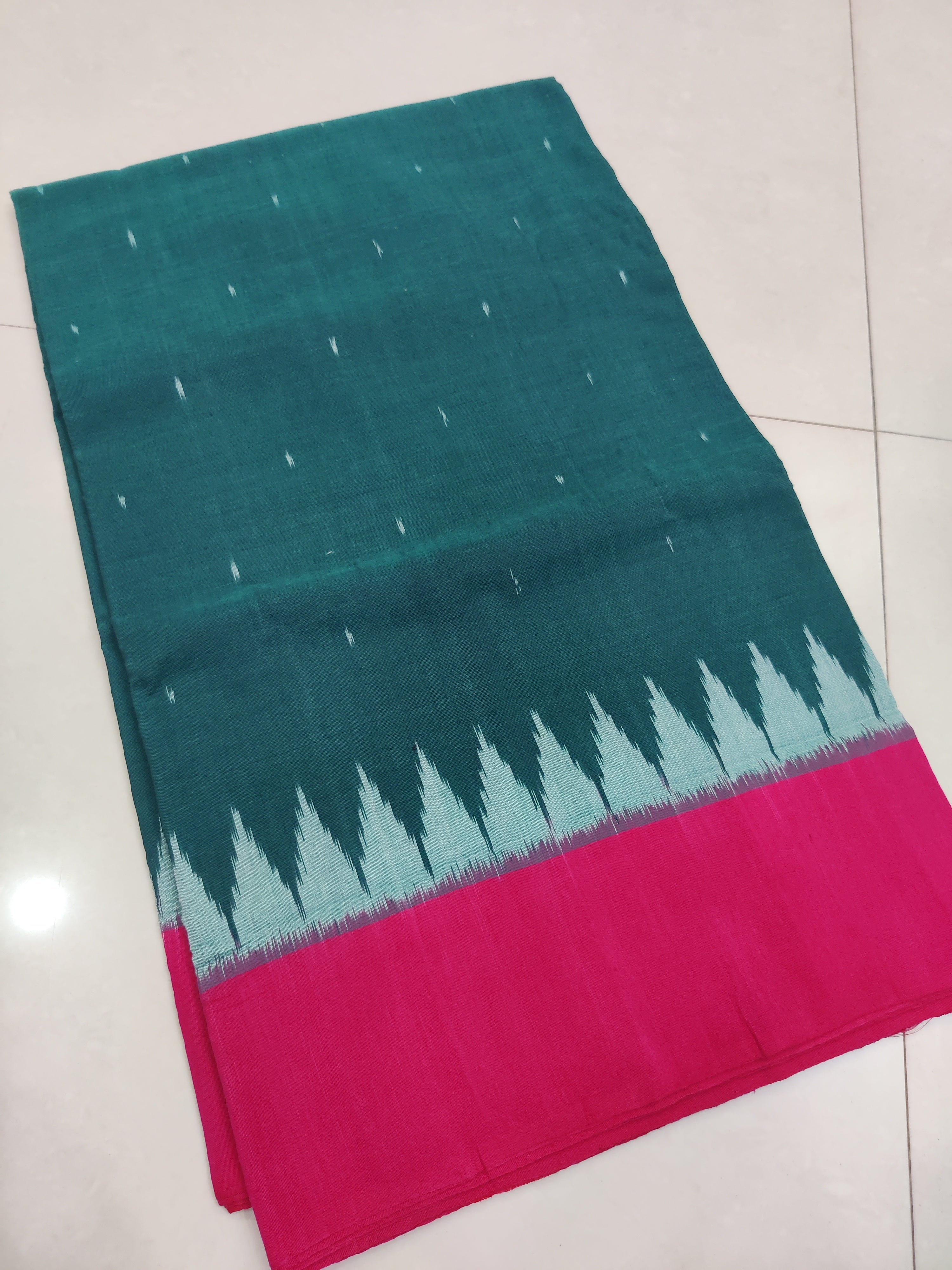 PINK- MERCERISED PURE COTTON HANDLOOM POCHAMPALLY IKAT SAREE 108