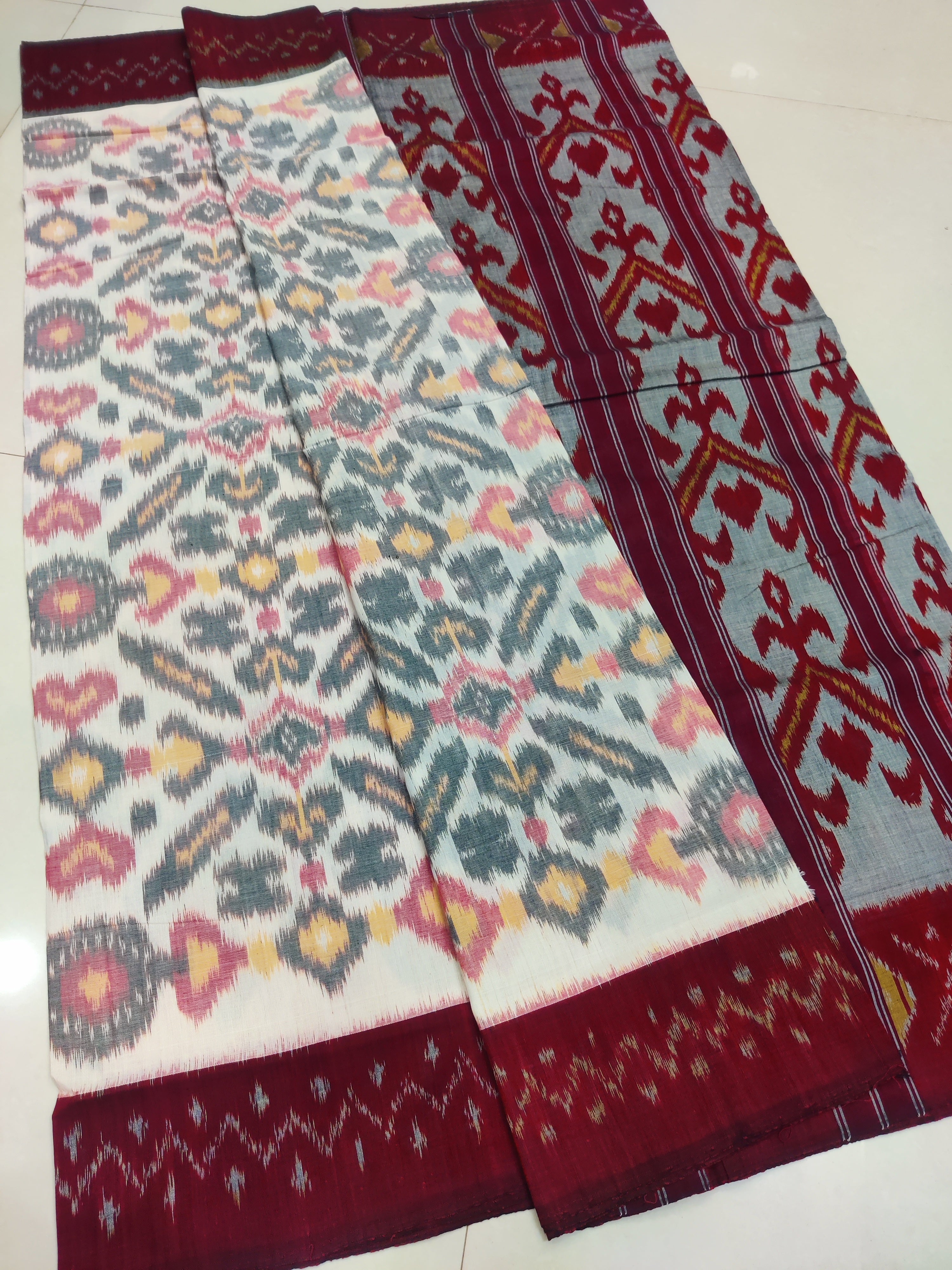 GREEN- MERCERISED PURE COTTON HANDLOOM POCHAMPALLY IKAT SAREE 88