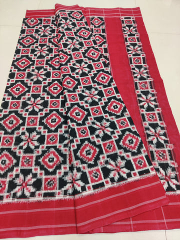 Premium Telia Rumal Double Ikat Saree – Handwoven Pochampally Cotton 09