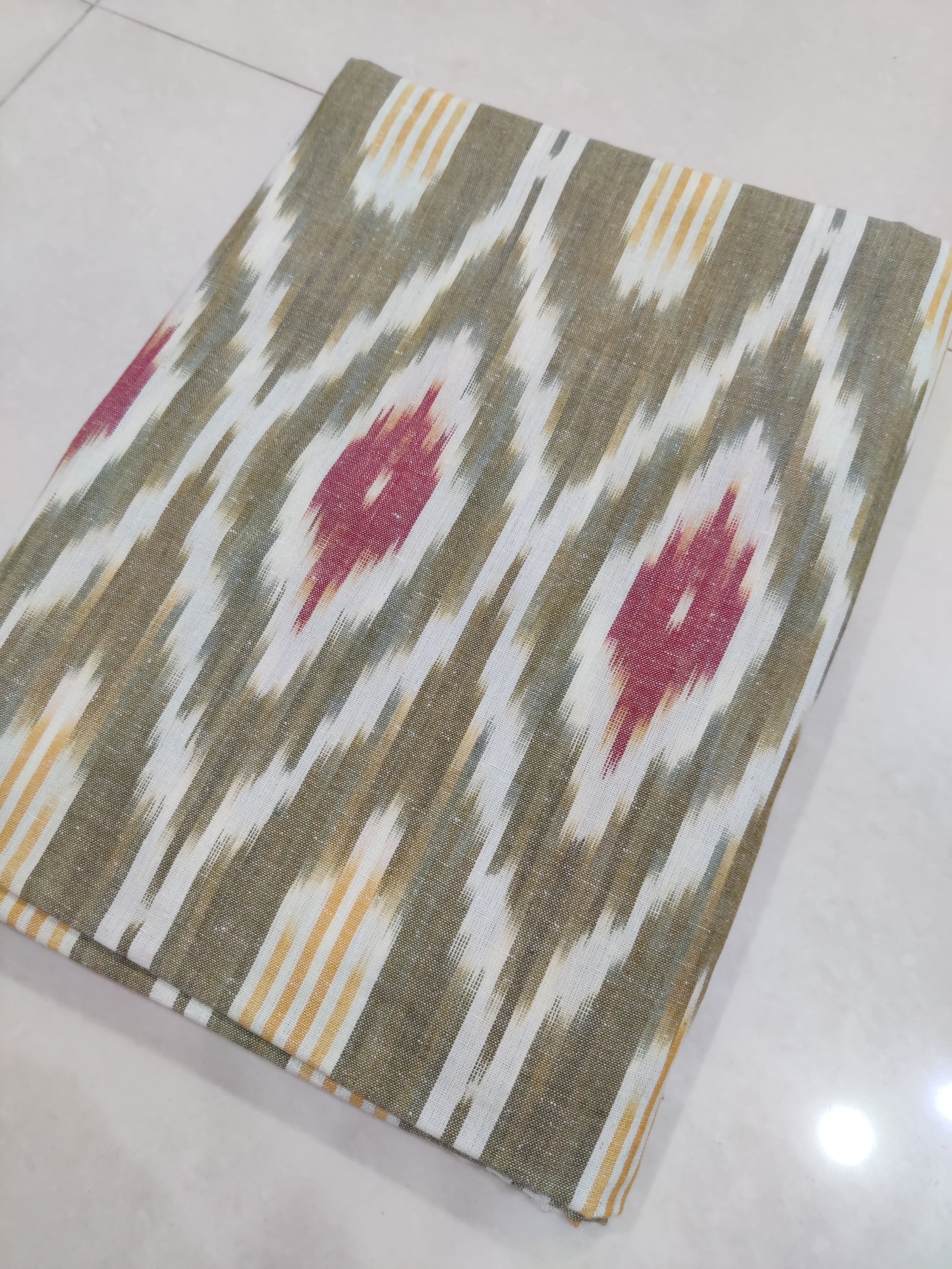 Multicolor - Premium Handloom Cotton Ikat Double Bedsheet (King Size 108 x 90 in) 10