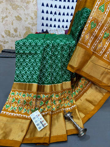 HANDLOOM SILK POCHAMPALLY IKAT SAREE WITH ZARI BORDER 02