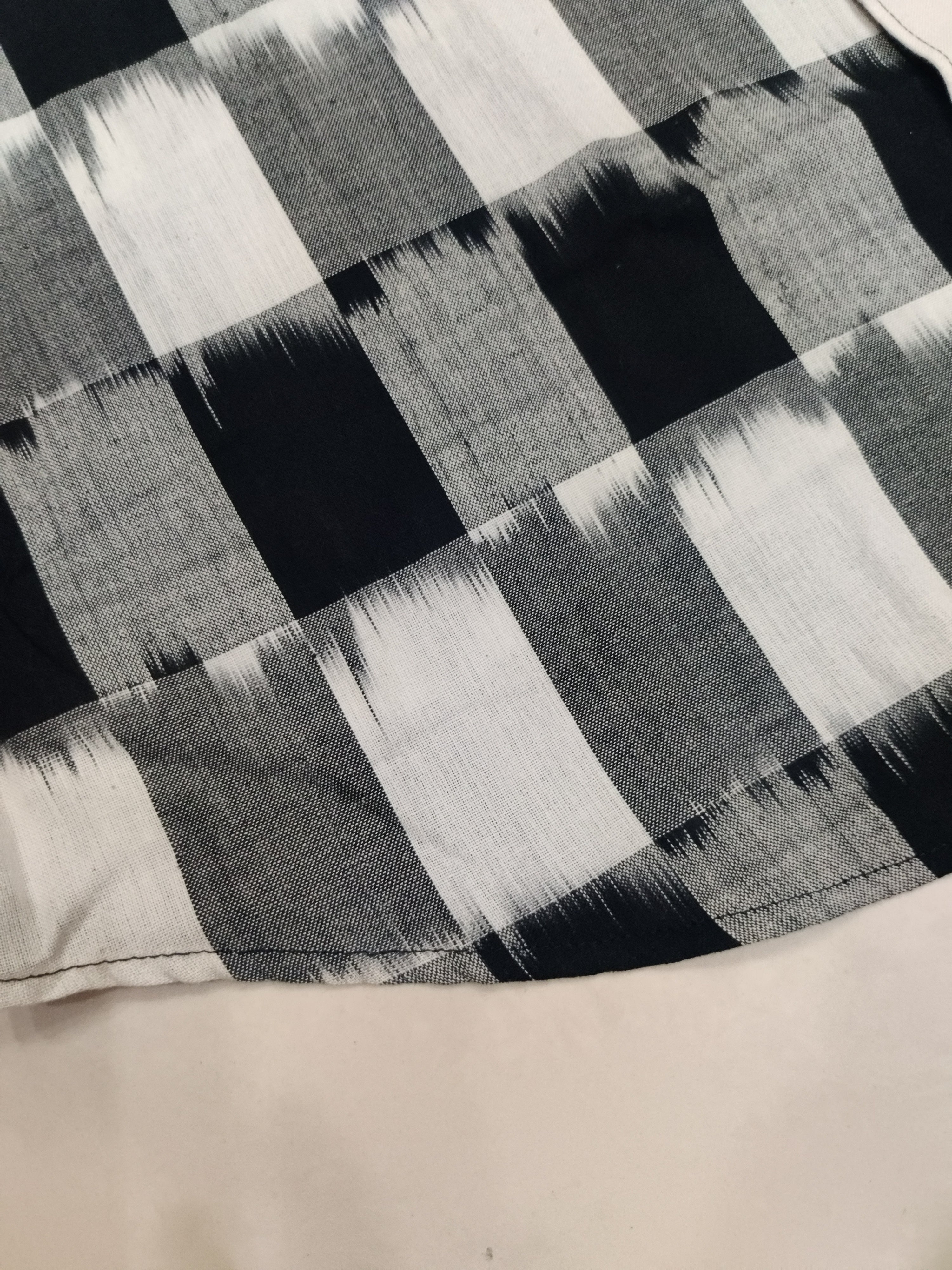 BLACK- FULL SLEEVE COTTON MEN POCHAMPALLY IKAT SHIRT 09