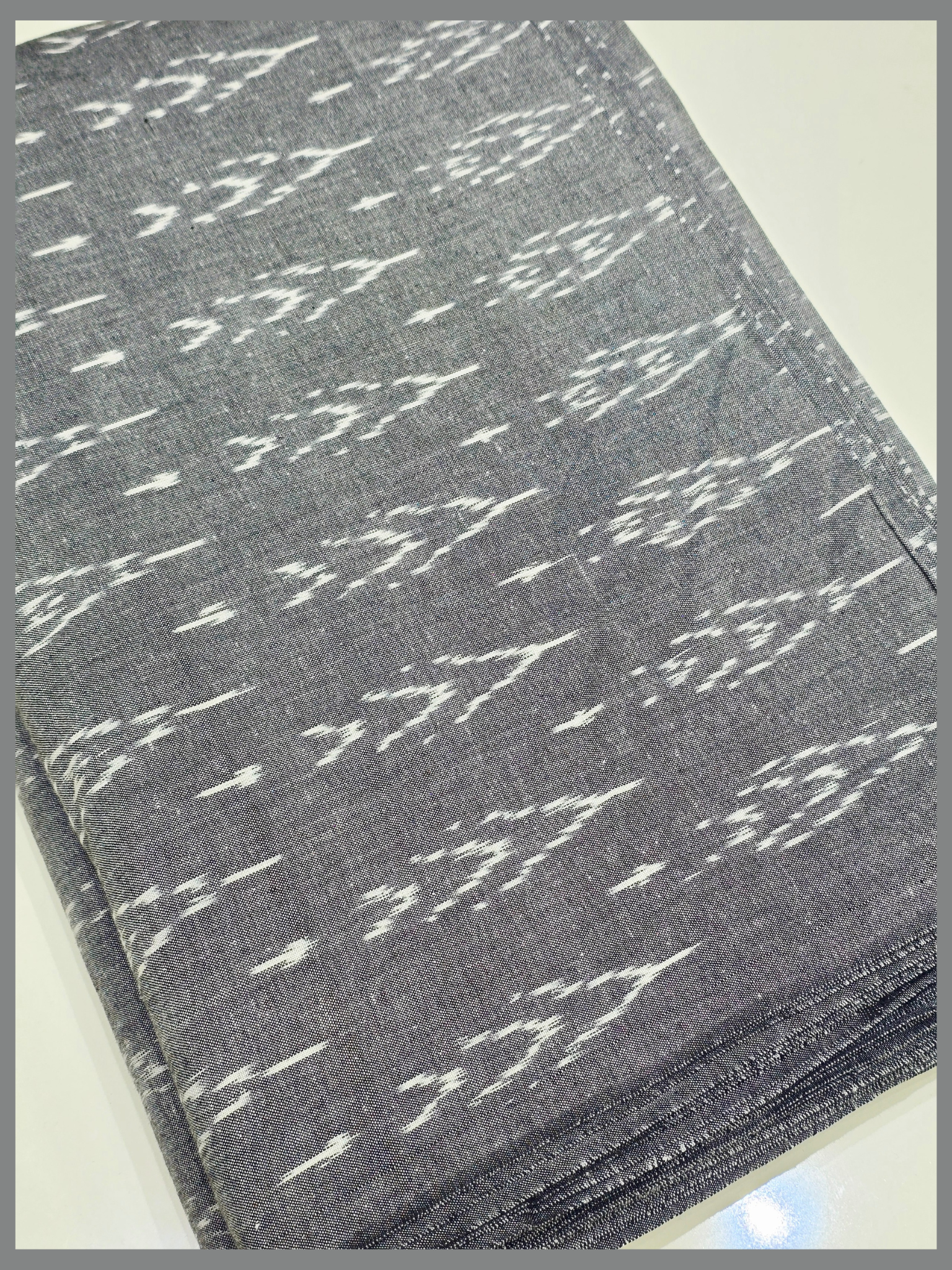 GRAY- COTTON POCHAMPALLY IKAT FABRIC 27