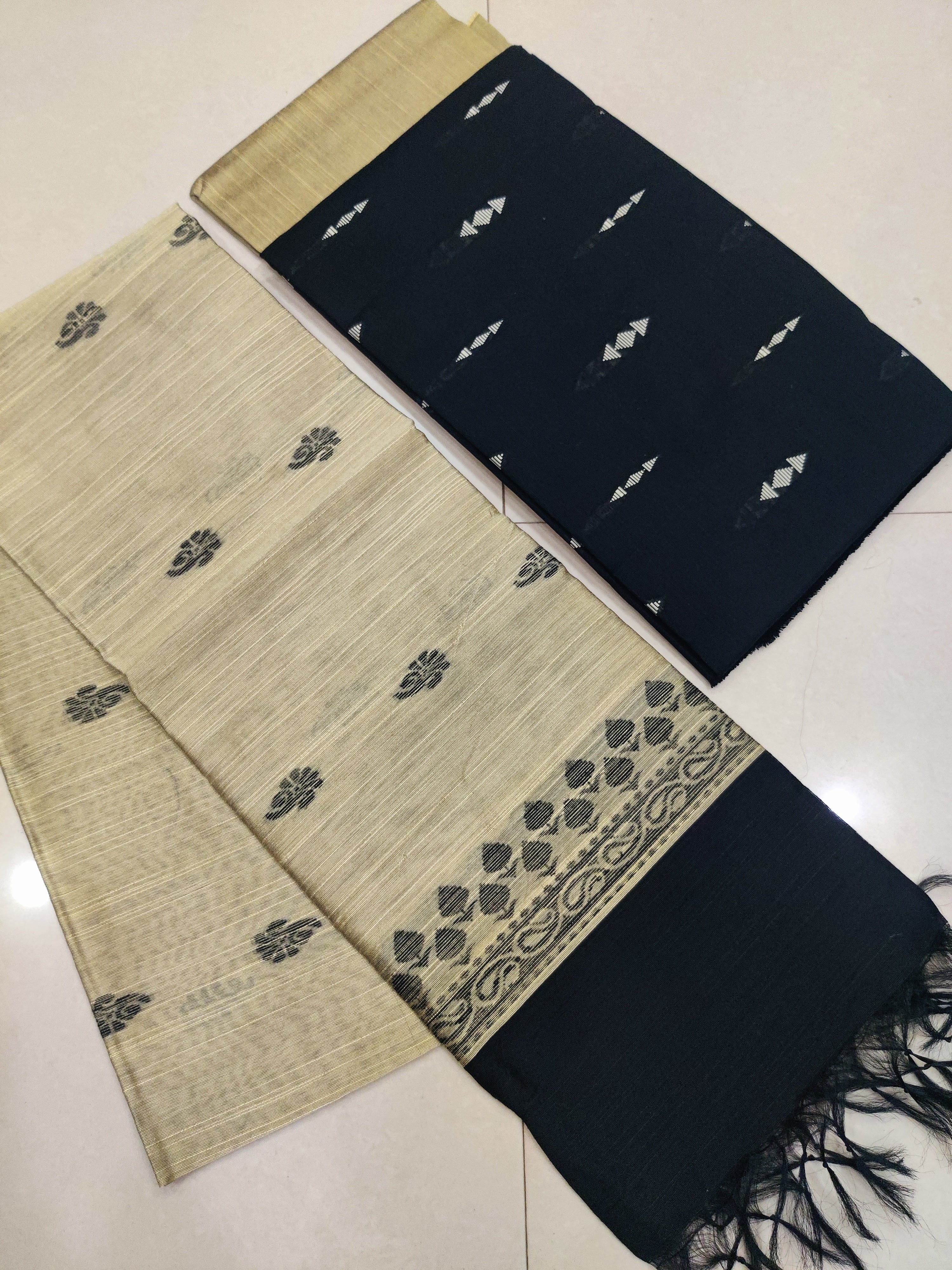 GRAY- Exclusive Raw Silk Suit Set with All-Over Butti Weaving & Slub Silk Jacquard Dupatta 19