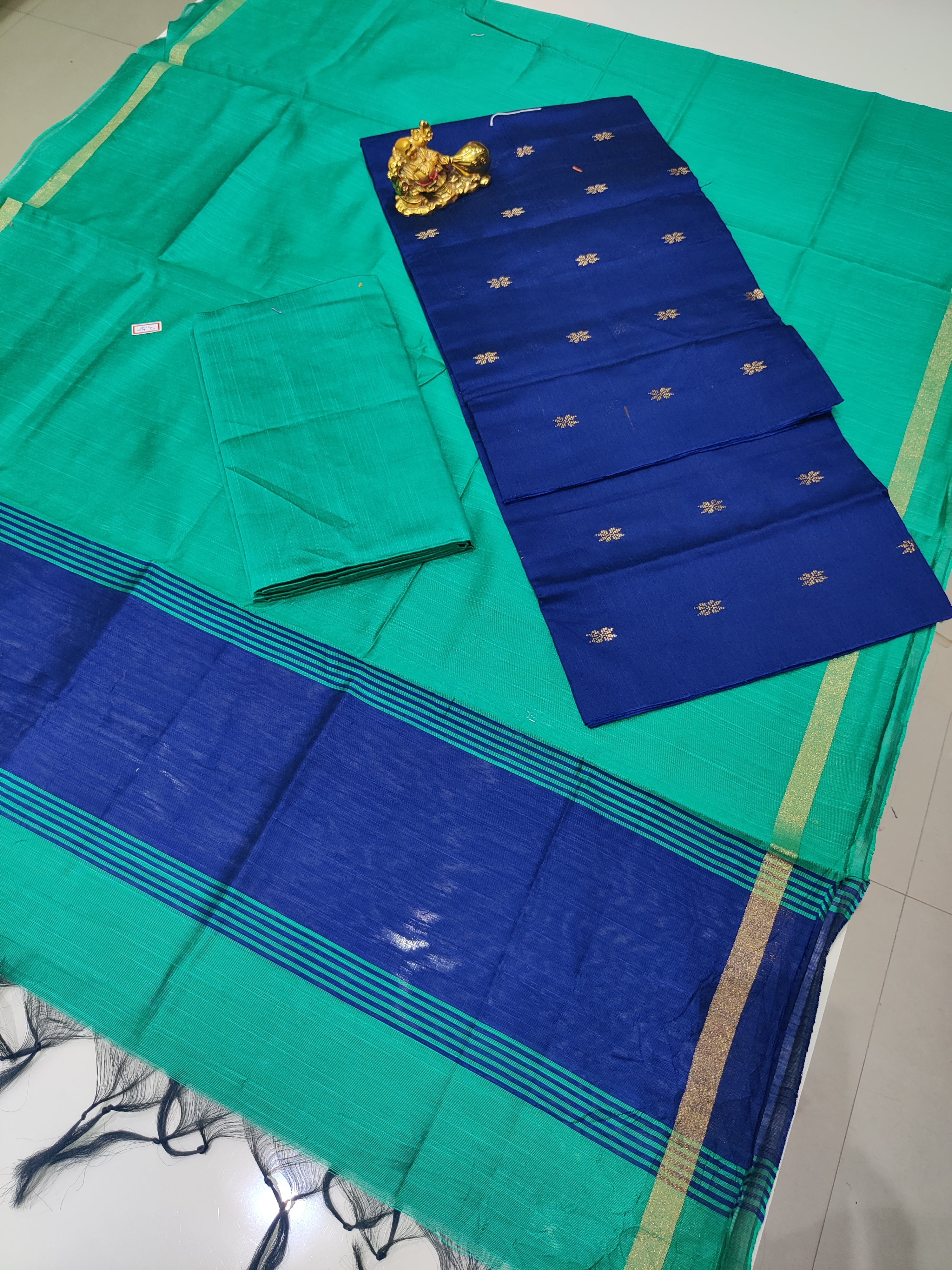 MULTICOLOR– 3PC RAW SILK SUIT SET WITH BUTTI WEAVING & SLUB SILK JACQUARD DUPATTA 11