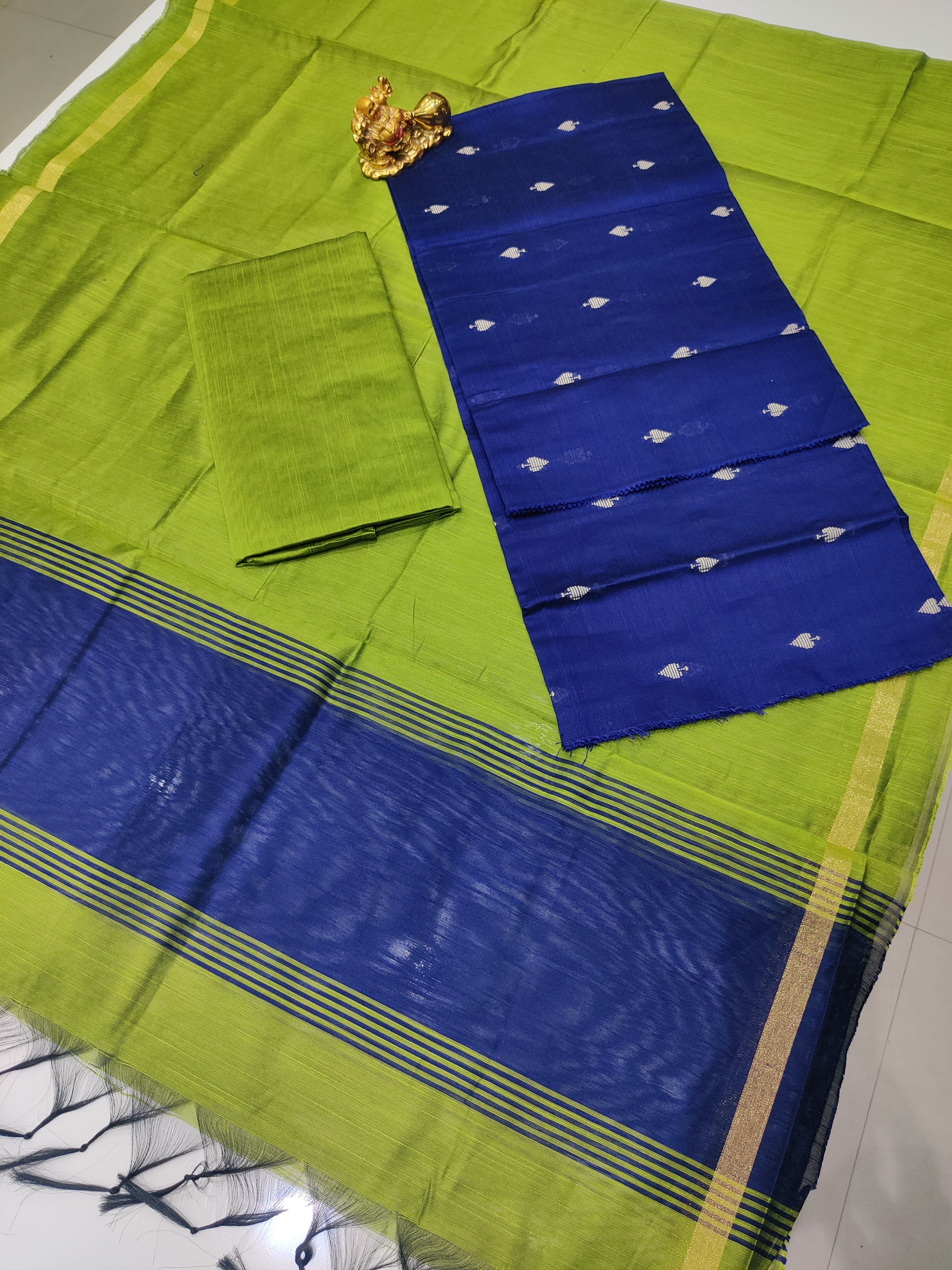 MULTICOLOR– 3PC RAW SILK SUIT SET WITH BUTTI WEAVING & SLUB SILK JACQUARD DUPATTA 09