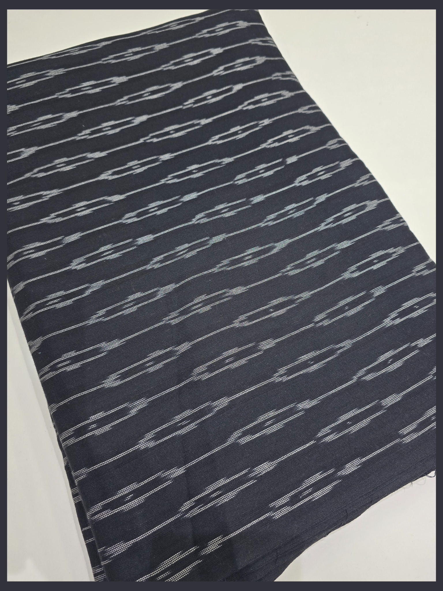 BLACK- COTTON POCHAMPALLY IKAT FABRIC 28