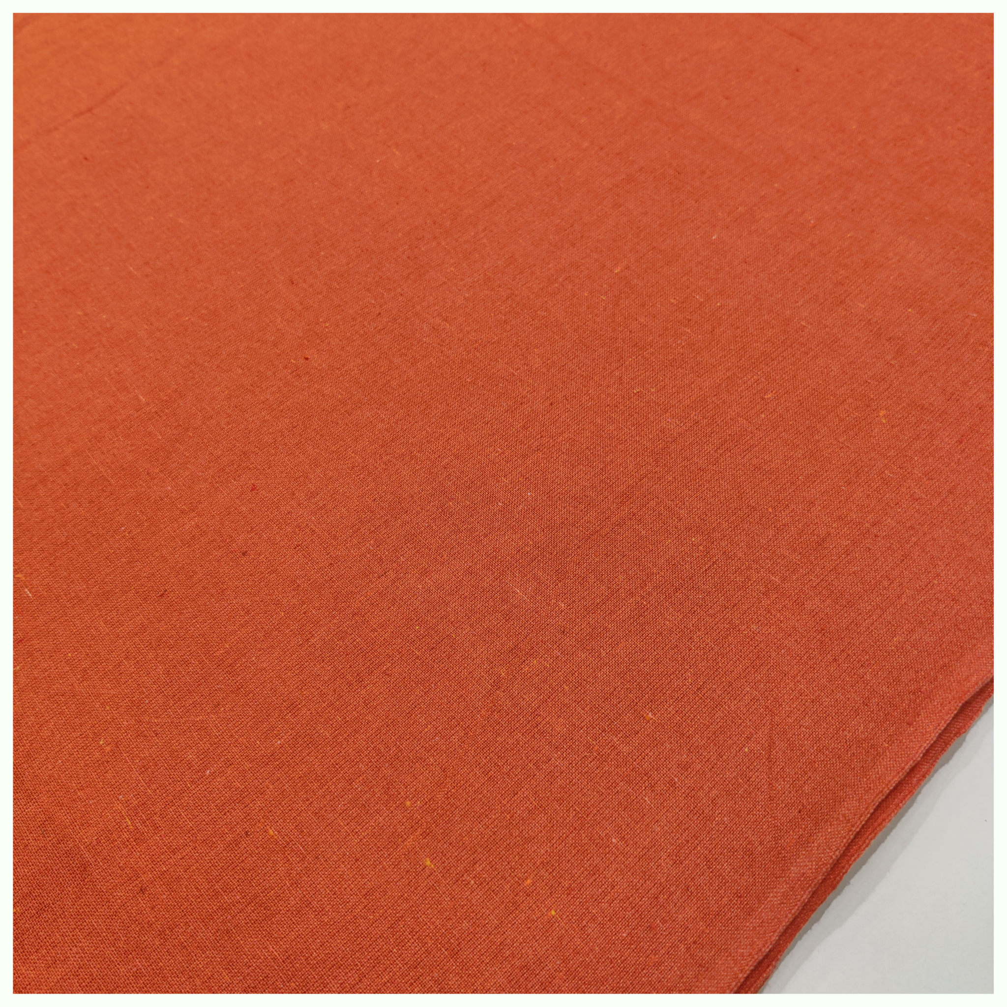 ORANGE– COTTON PLAIN POCHAMPALLY IKAT FABRIC 06