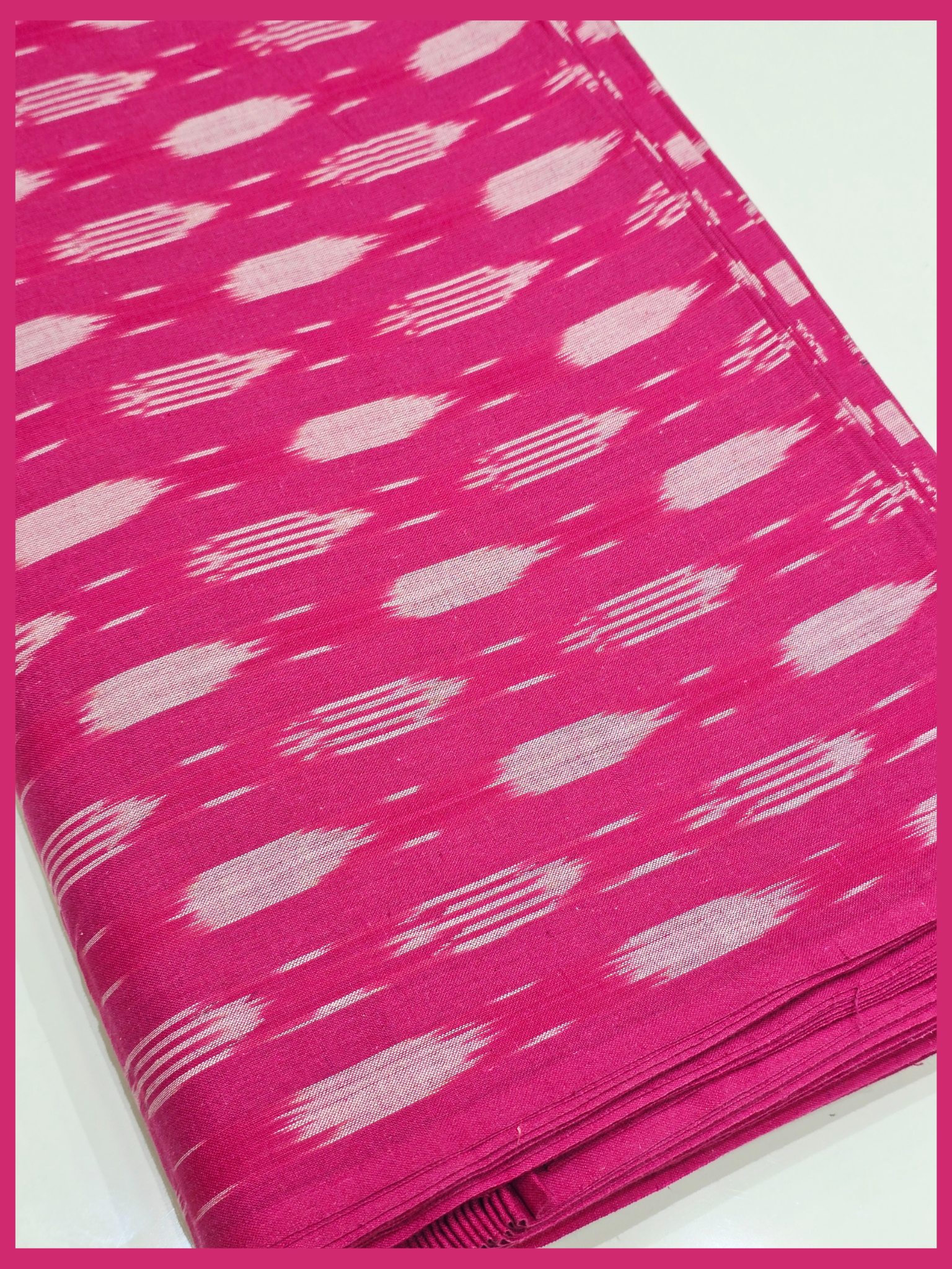 PINK- COTTON POCHAMPALLY IKAT FABRIC 21