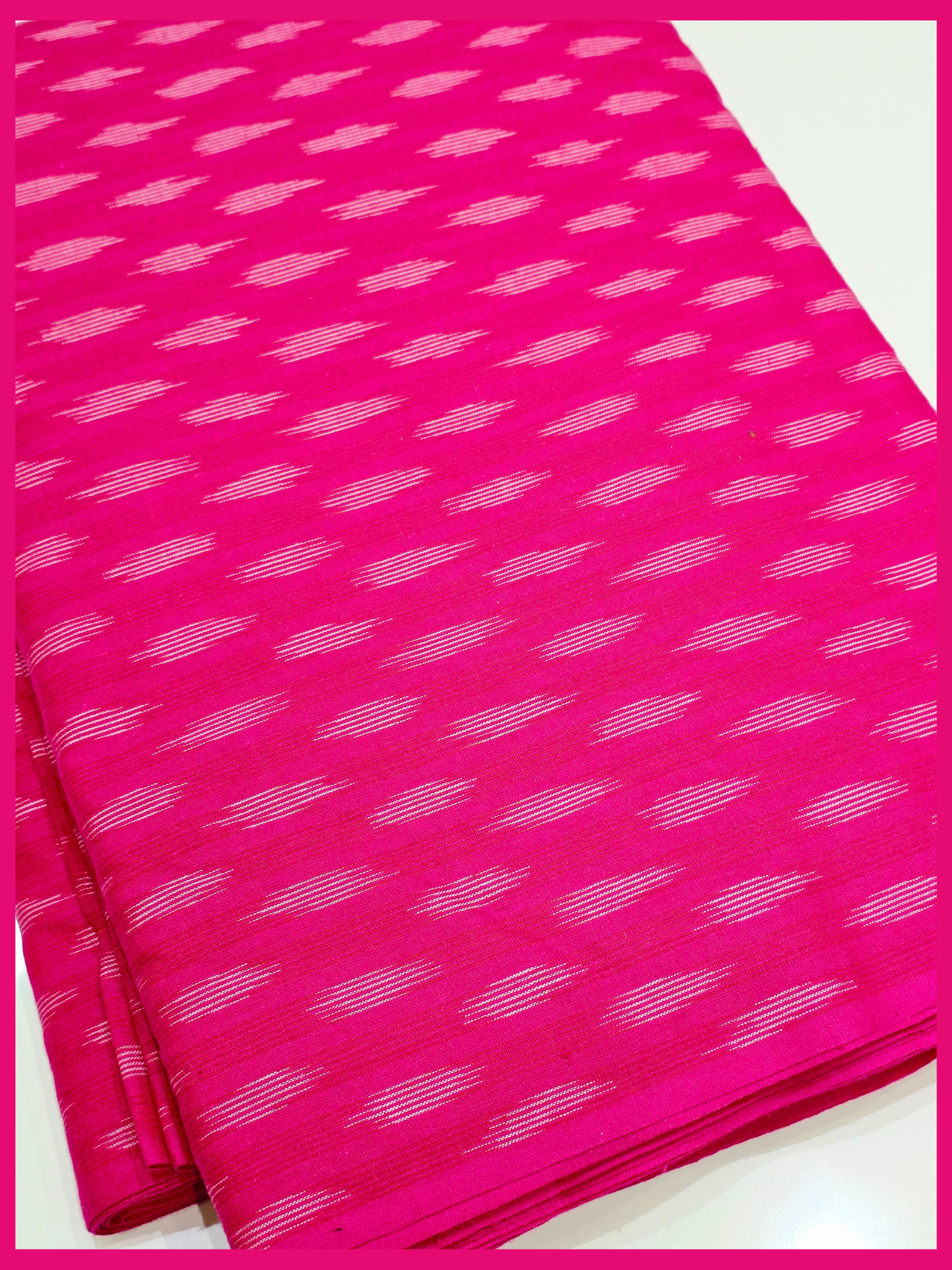 PINK- COTTON POCHAMPALLY IKAT FABRIC 30