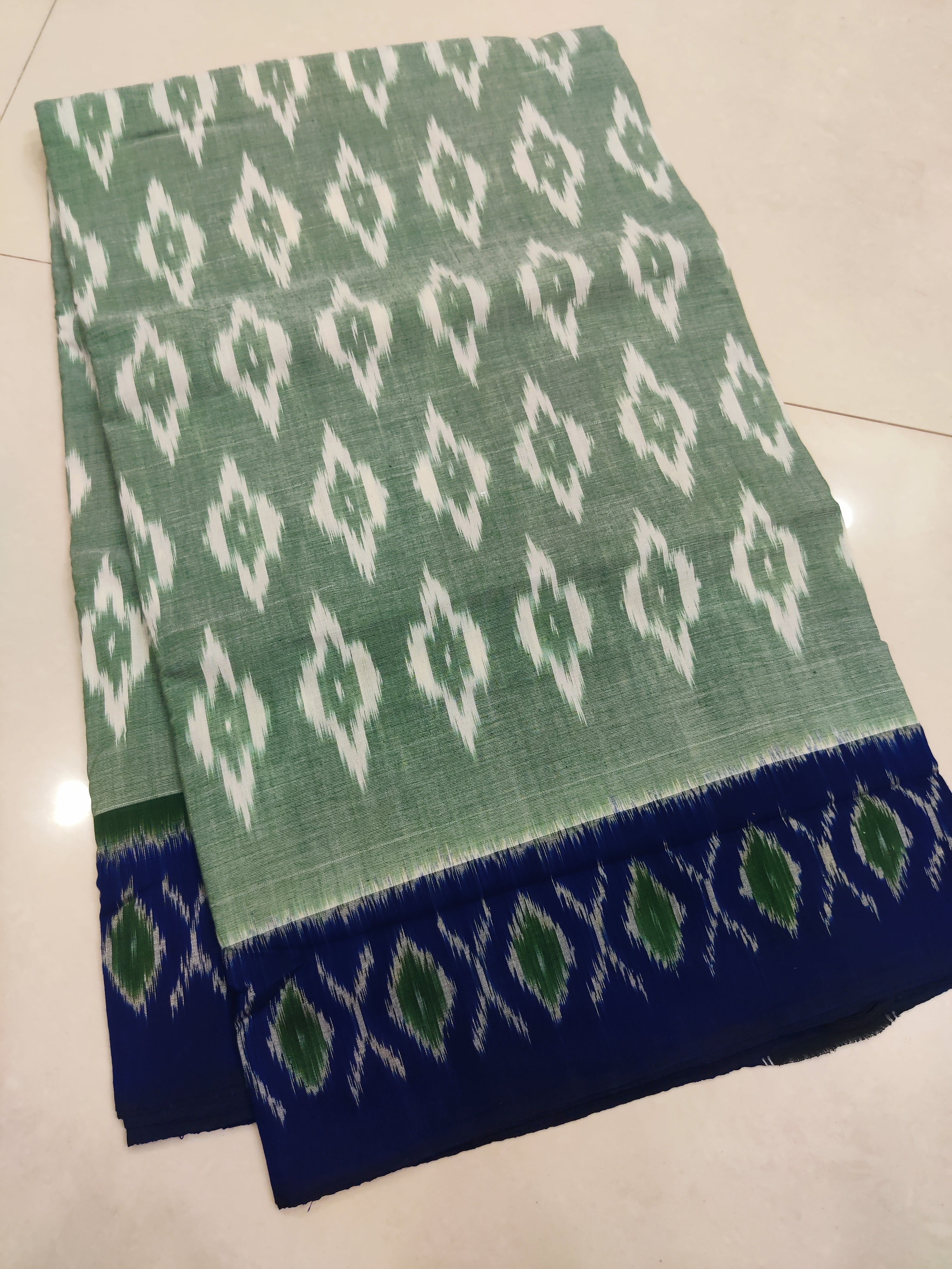 Black - MERCERISED PURE COTTON HANDLOOM POCHAMPALLY IKAT SAREE 63