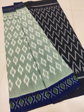 Black - MERCERISED PURE COTTON HANDLOOM POCHAMPALLY IKAT SAREE 63