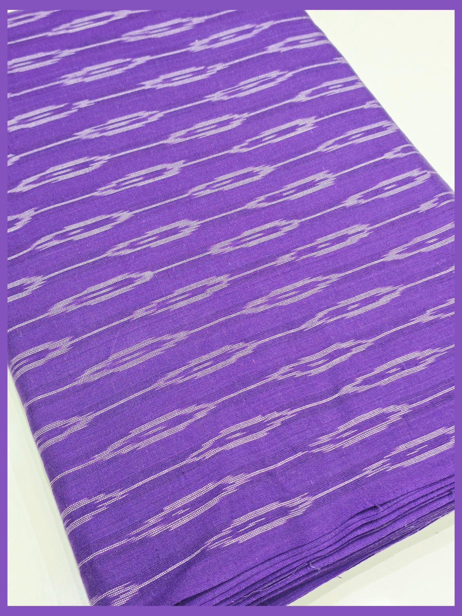 PURPLE- COTTON POCHAMPALLY IKAT FABRIC 25