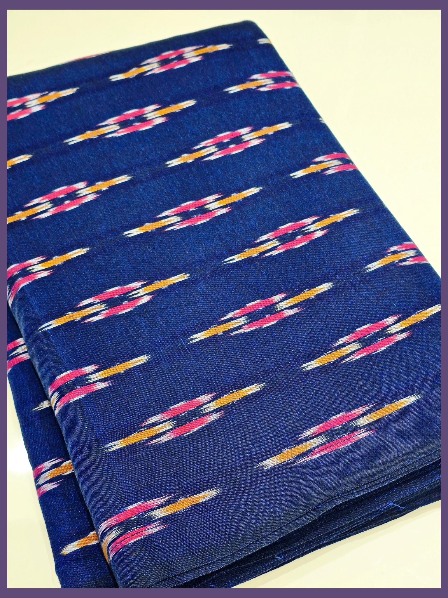 BLUE- COTTON POCHAMPALLY IKAT FABRIC 19